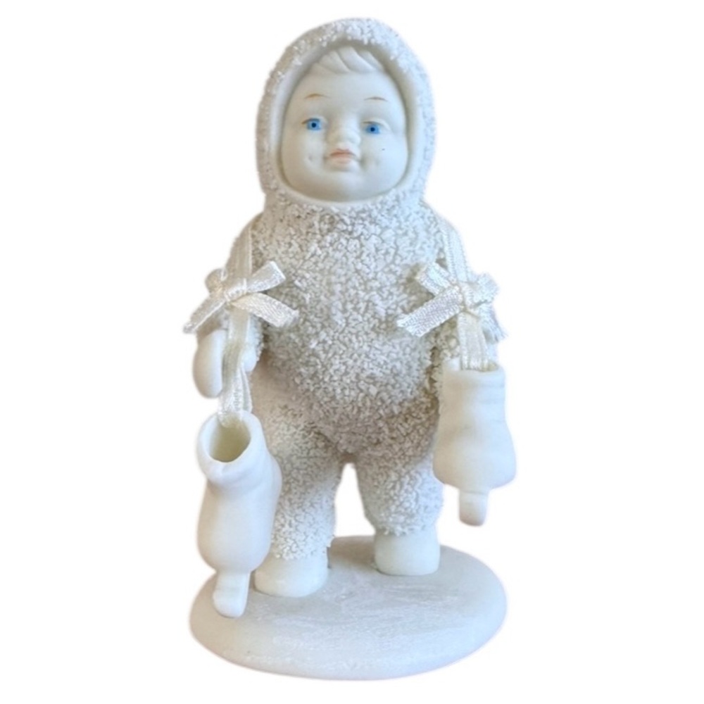 Department 56 Snowbabies Figurine "Let's Go Skating" 2002 Retired